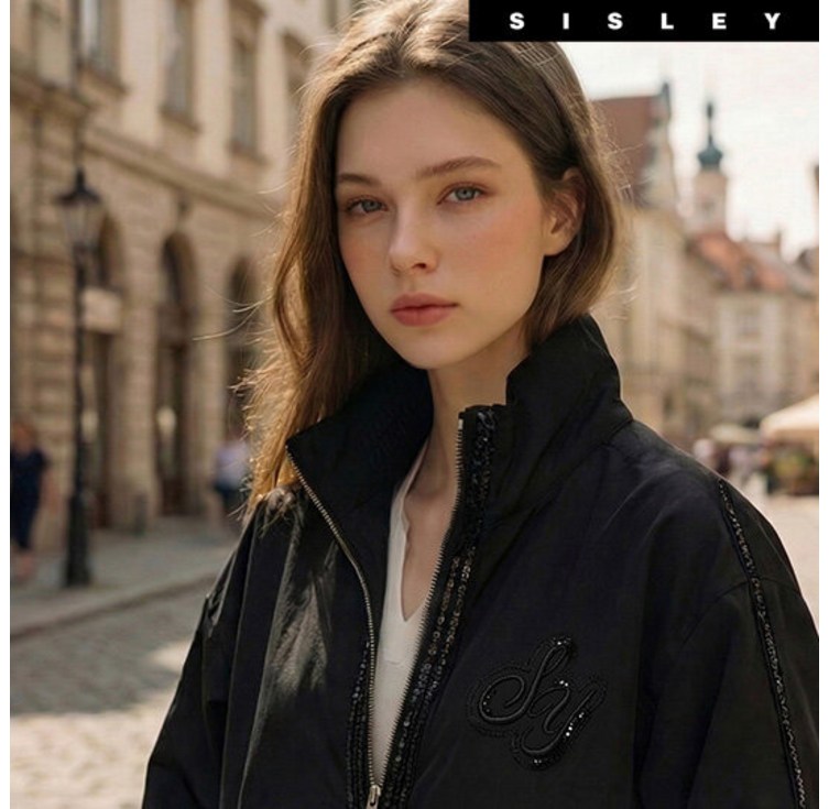 26SS 시슬리 시그니처 비딩 브라이튼 윈드 자켓