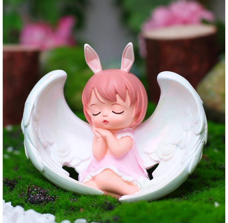 거실인테리어 기도하는 천사 성당 아이방 소품 아기천사 미니어처 장식, 3.기도천사 핑크