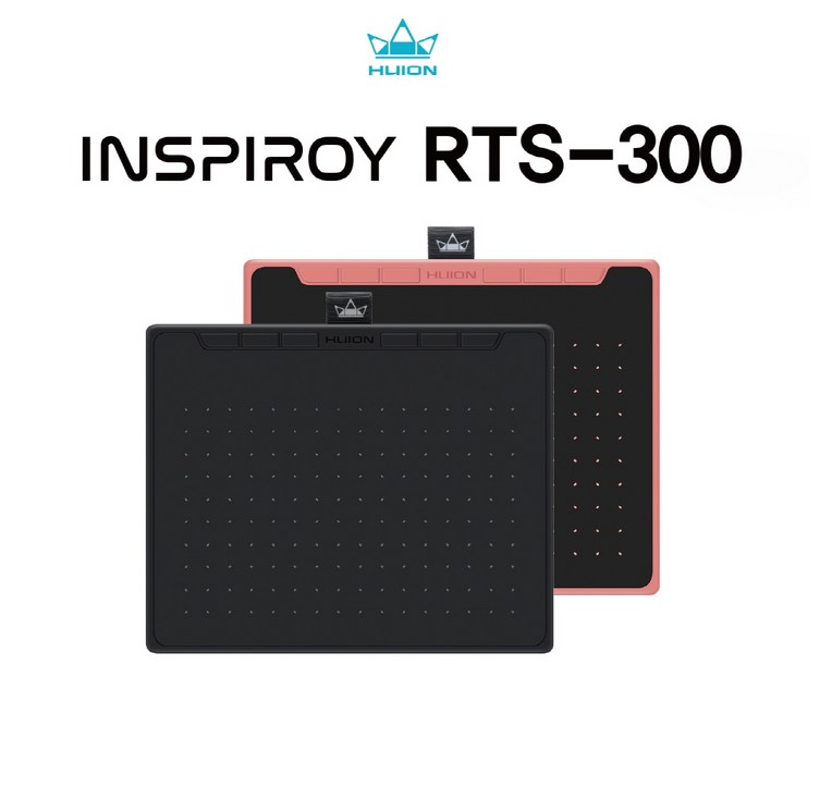 휴이온 RTS-300(블랙/핑크) 7인치 펜타블렛, RTS-300, 코스믹 블랙