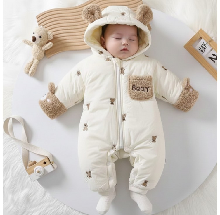 신생아 돌 아기 겨울 패딩 우주복 기모 방한 슈트 돌전후 외출복
