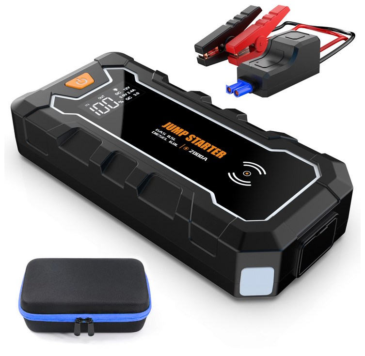 풀라로스 보조배터리 긴급시동 점프스타터스마트 점프 케이블 파우치백 22200mAh, 22200mAh, 1개