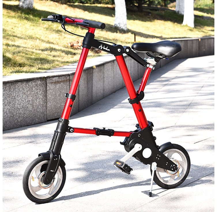 접이식 자전거 휴대용 폴딩 ABIKE 초경량 접는 미니 자전거 8 인치 실버