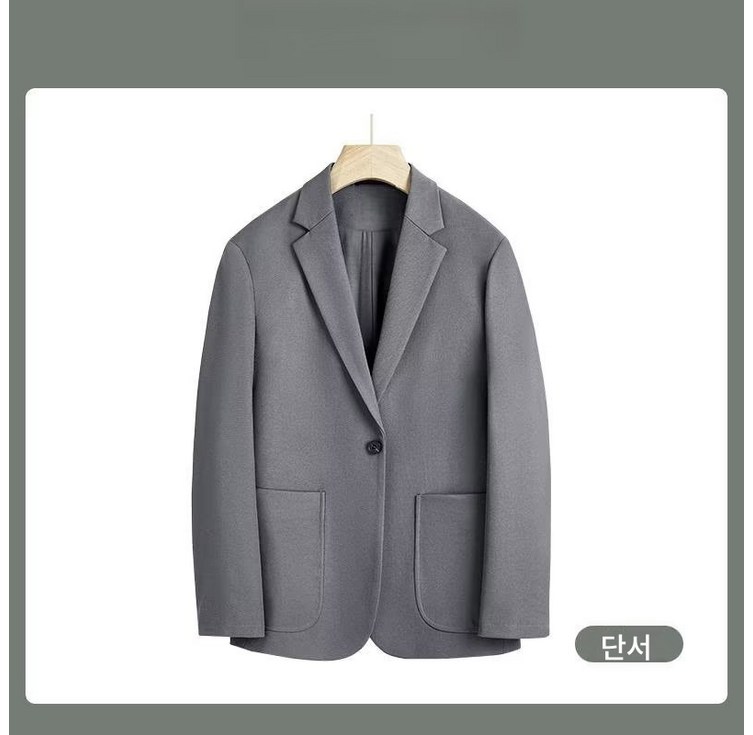 추동 남성 경량 세미 슬림핏 캐주얼 모직 정장 투피스 추동 남성 경량 세미 슬림핏 캐주얼 모직 정장 투피스