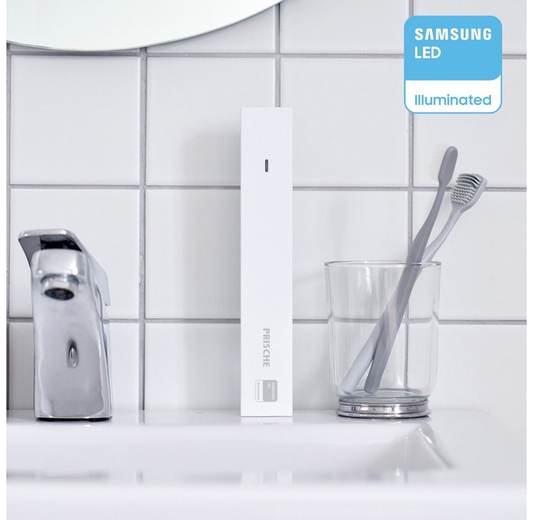프리쉐 삼성전자 UVC LED 휴대용 칫솔살균기 팬 살균 건조, ATS800, 화이트