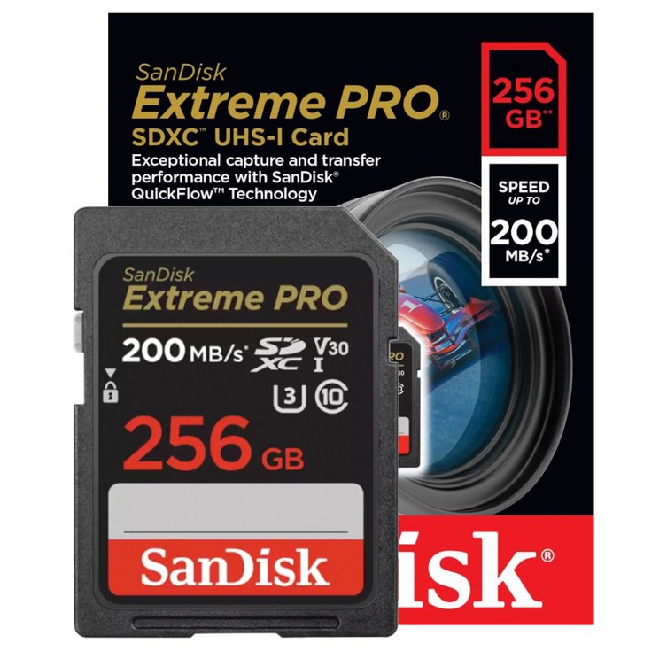 샌디스크 정품 SD 메모리카드 Extreme Pro 익스트림 프로 SDXC 평생보증 Lifetime Limited, 1개, 256GB
