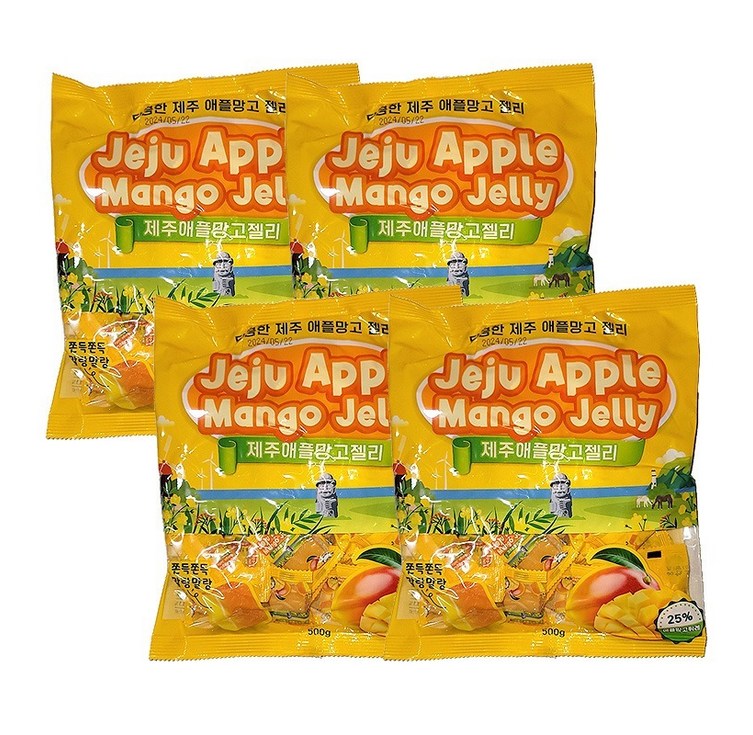 디엠디 제주애플망고맛 500g 묶음4개 유통기한임박