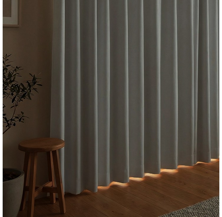 기브앤고 99.9 빛차단 크림 화이트 암막커튼 아일렛형