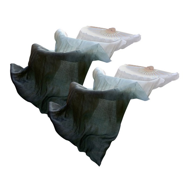 무용 댄스 부채 그라데이션 팬베일 워십 너슬부채 한쌍