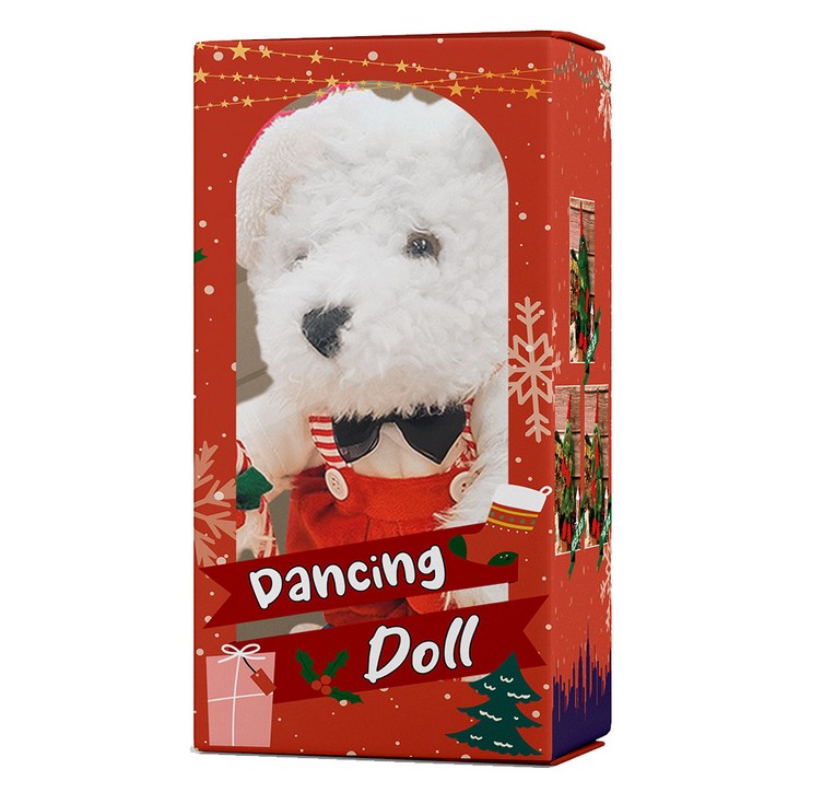 케바케 말하는 춤추는 노래하는 인형 트리 곰돌이 루돌프 말따라하는 움직이는 장난감 ip0222326C, 춤추는 화이트 곰돌이, 1개